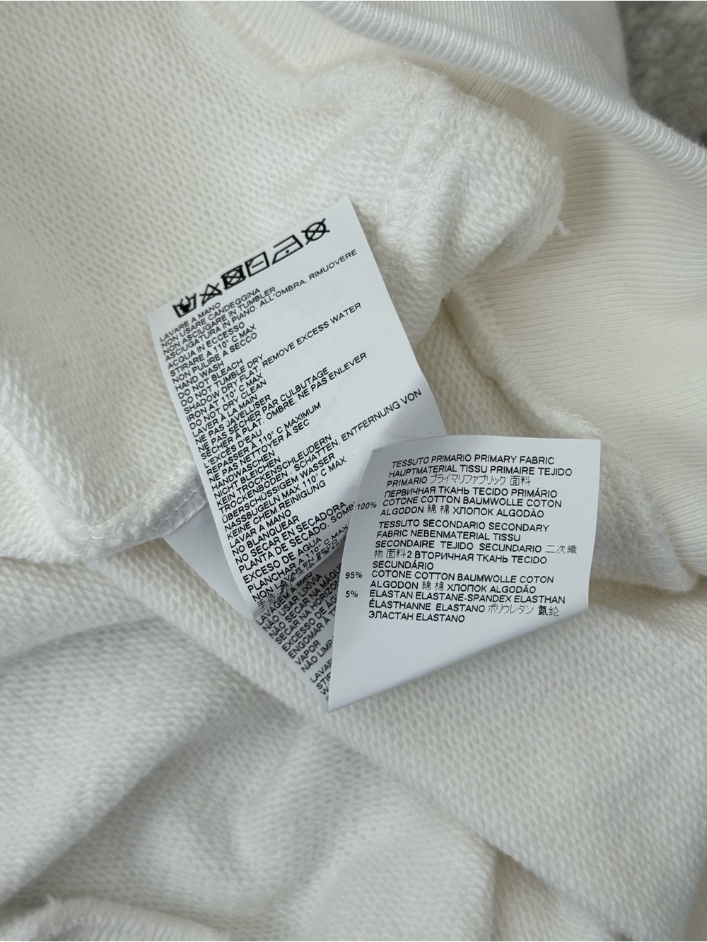 Maison Margiela Women’s Runway Collection Oversized White Curved Seam Sweatshirt - Picture 12 of 13